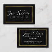 Eenvoudig, elegant Gold en zwart-minimalistisch be Visitekaartje (Voorkant / Achterkant)