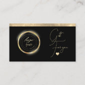 Eenvoudig Elegant Gold Foil Heart Cadeaubon Visitekaartje (Voorkant)