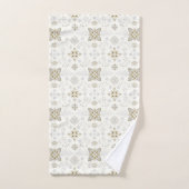 Eenvoudig Elegant Gold Folk Tegel Pattern Bad Handdoek (Handdoek)