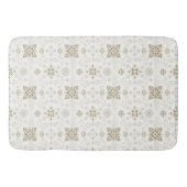 Eenvoudig Elegant Gold Folk Tegel Pattern Badmat (Voorkant)