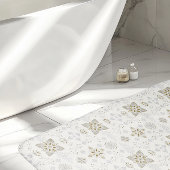 Eenvoudig Elegant Gold Folk Tegel Pattern Badmat