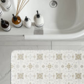 Eenvoudig Elegant Gold Folk Tegel Pattern Badmat