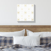 Eenvoudig Elegant Gold Folk Tegel Pattern Canvas Afdruk (Insitu (Slaapkamer))