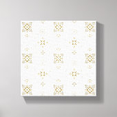 Eenvoudig Elegant Gold Folk Tegel Pattern Canvas Afdruk (Voorkant)