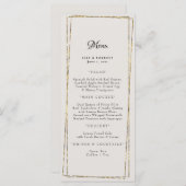 Eenvoudig Elegant Gold Geometric Lijst Neutraal Menu (Voorkant / Achterkant)