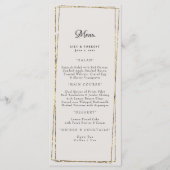 Eenvoudig Elegant Gold Geometric Lijst Neutraal Menu (Voorkant)