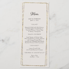 Eenvoudig Elegant Gold Geometric Lijst Neutraal Menu