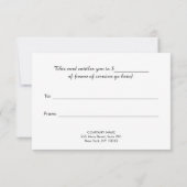 Eenvoudig Elegant Gold Heart Cadeaubon (Achterkant)