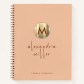 Eenvoudig Elegant Gold Monogram Revel Journal Notitieboek (Voorkant)