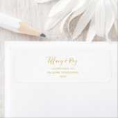 Eenvoudig Elegant Gold Return-adreslabel Etiket (Insitu)