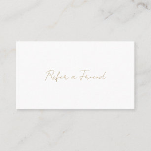 Eenvoudig Elegant Gold Script Minimalistisch Moder Aanbevelingskaartje