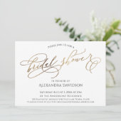 Eenvoudig Elegant Gold Typography Vrijgezellenfees Kaart (Staand voorkant)