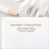 Eenvoudig elegant Gold White-kerstlabel Etiket (Insitu)