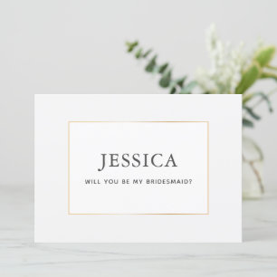 Eenvoudig Elegant Gold.. zal je mijn Bridesmaid-ka Save The Date