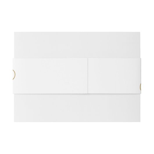 Eenvoudig Elegant Golden Initialen Weddenschap Uitnodigingen Wikkel (Achterkant Voorbeeld)