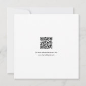 Eenvoudig Elegant Goud Bewaar de Datum met QR-Code Save The Date (Achterkant)