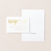 Eenvoudig Elegant goud RSVP script bruiloft Folie Kaarten (Display)