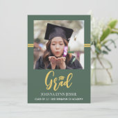 Eenvoudig Elegant gouden Pet Foto Afstuderen (Staand voorkant)