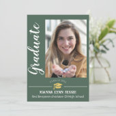 Eenvoudig Elegant gouden Pet Foto Afstuderen (Staand voorkant)