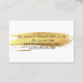 Eenvoudig elegant gouden visitekaartje (Achterkant)