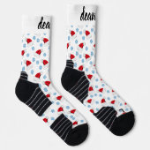 Eenvoudig Elegant Grappig Kerstgezin Sokken (Rechts)