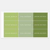 Eenvoudig Elegant Green Minimal Add Jouw naam Scho Labels (Vel)
