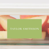 Eenvoudig Elegant Green Minimal Add Jouw naam Scho Labels (Aangebracht)