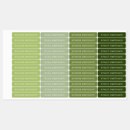 Eenvoudig Elegant Green Minimal Add Jouw naam Scho Labels