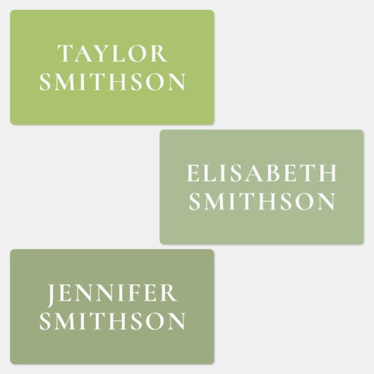 Eenvoudig Elegant Green Minimal Add Jouw naam Scho Labels (Groep)