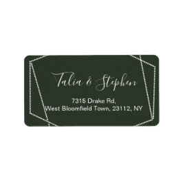 Eenvoudig Elegant Green Wedding RSVP Return-adres Etiket