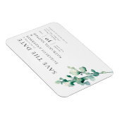 Eenvoudig elegant Greenery bewaar de datum van het Magneet (Rechterzijde)