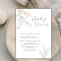 Eenvoudig Elegant Greenery Eucalyptus Baby shower