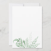 Eenvoudig Elegant Greenery Roos Minimal Gold Weddi Kaart (Achterkant)