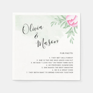 Eenvoudig Elegant Greenery Roos Minimal Gold Weddi Servet