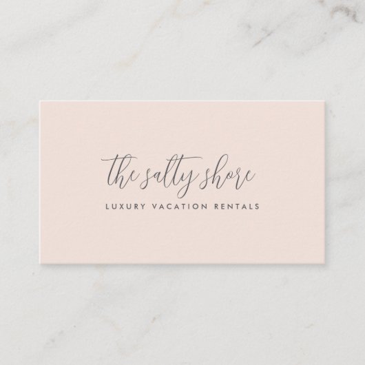 Eenvoudig Elegant Grey Calligraphy Script Visitekaartje (Voorkant)