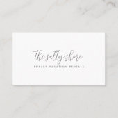 Eenvoudig Elegant Grey Calligraphy Script Visitekaartje (Voorkant)