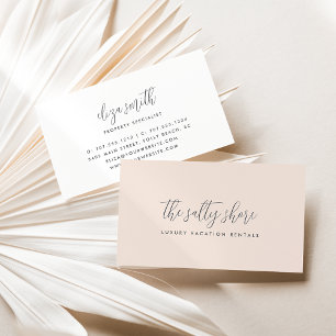 Eenvoudig Elegant Grey Calligraphy Script Visitekaartje