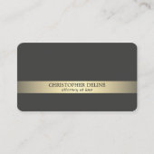 Eenvoudig Elegant Grijs Faux Goud Gestreept Advoca Visitekaartje (Voorkant)