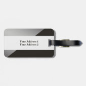 Eenvoudig Elegant Grijs FAUX Zilver Bagagelabel (Achterkant horizontaal)