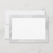 Eenvoudig elegant grijs huwelijk bedankkaart (Achterkant)