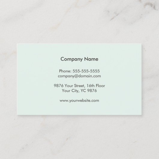 Eenvoudig Elegant Grijs Lichtblauw Lijn Consultant Visitekaartje (Achterkant)