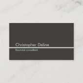 Eenvoudig Elegant Grijs Lichtblauw Lijn Consultant Visitekaartje (Voorkant)