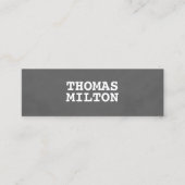 Eenvoudig Elegant Grijs Wit Consultant Networking Mini Visitekaartje (Voorkant)