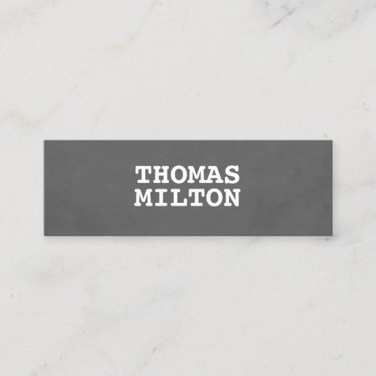 Eenvoudig Elegant Grijs Wit Consultant Networking Mini Visitekaartje (Voorkant)