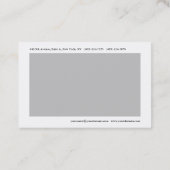 Eenvoudig Elegant Grijs Wit Minimalistisch Modern Visitekaartje (Achterkant)