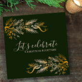 Eenvoudig Elegant Groen Gepersonaliseerd Kerstfees Kaart