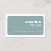 Eenvoudig Elegant Groen Minimalistisch Visitekaartje (Voorkant)