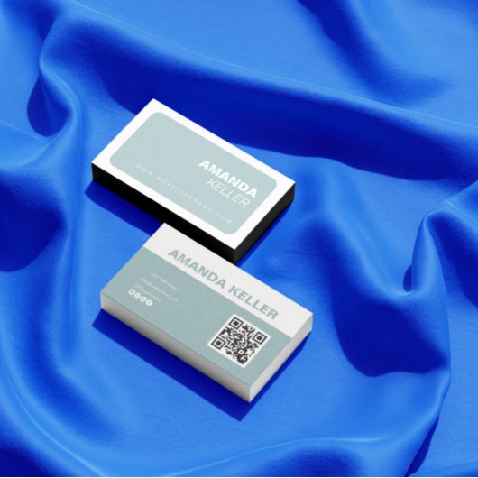 Eenvoudig Elegant Groen Minimalistisch Visitekaartje