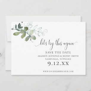 Eenvoudig Elegant Groen Wijzig de trouwdatum Save The Date