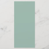 Eenvoudig Elegant Groene Eucalyptus Huwelijksmenu Menu (Achterkant)